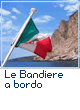 Le bandiere a bordo